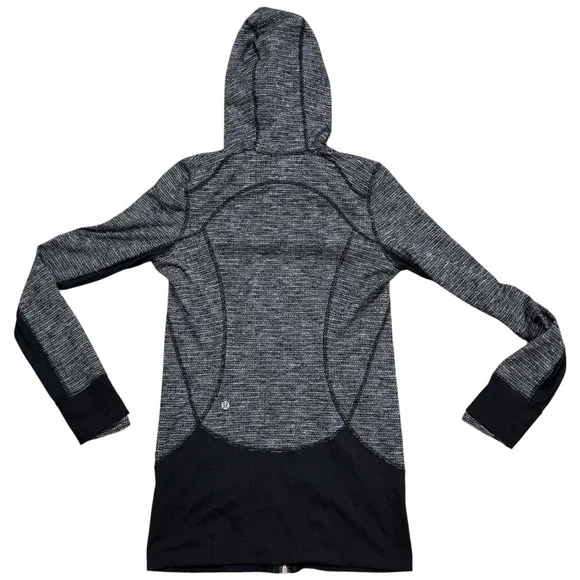 Lululemon Define Jacket Luon Heathered Black Women's Size 6 Slim-Fit Hoodie Zip - Picture 4 of 8